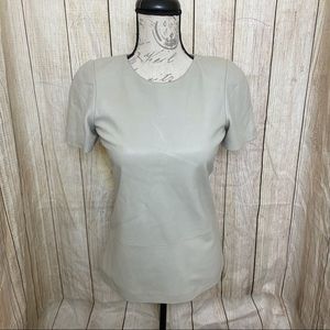 Theory Lambskin Leather Top Sz 0/P